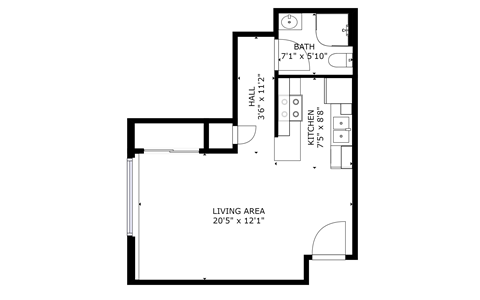 Grand Ridge Studio Emerald 400 SqFt